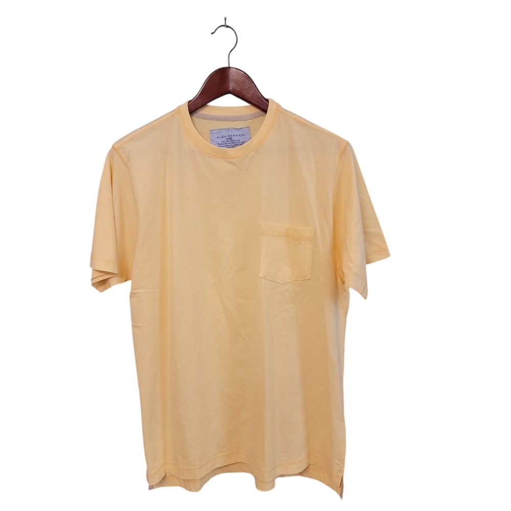 Alex Cannon Mens Solid Print Basic Pocket Short Sleeve‎ Tee Size Small